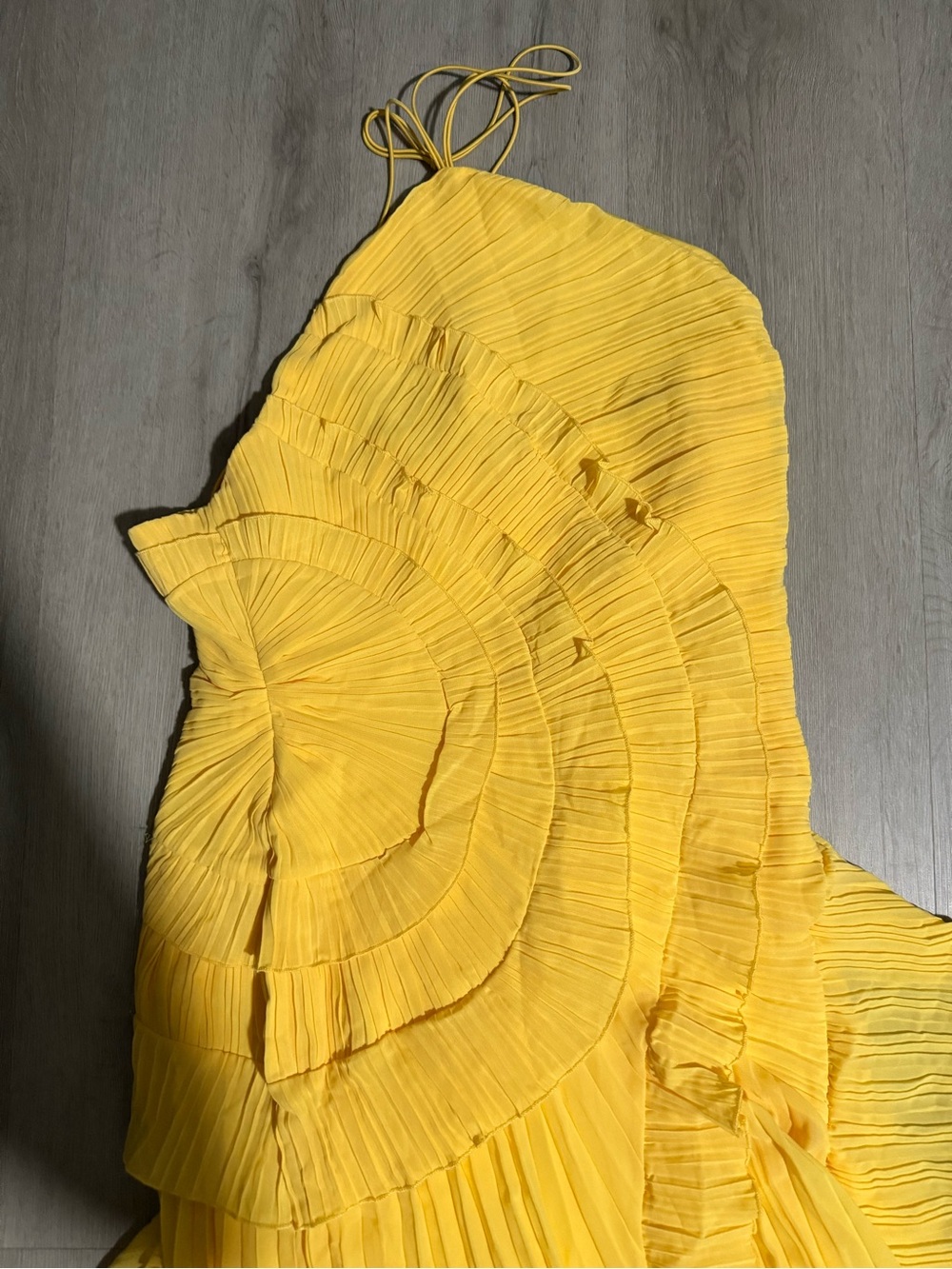 Yellow Ruffled Maxi Dress - Picture 4 of 5